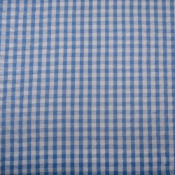 Seersucker ELI Cremeweiß / Blau